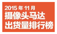 2015年11月攝像頭馬達出貨量排行榜