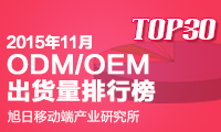 2015年11月ODM/OEM出貨量排行榜