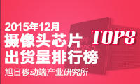 2015年12月份攝像頭芯片出貨量排行榜