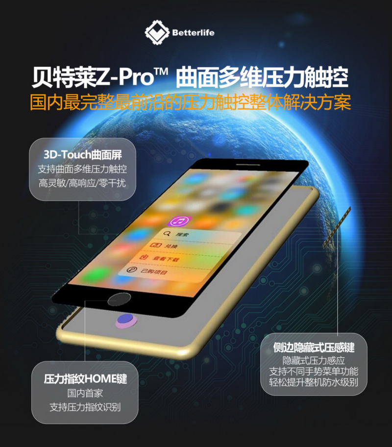 厲害了WORD貝特萊，國內(nèi)首款 Z-Pro™ 曲面多維壓力觸控震撼發(fā)布！