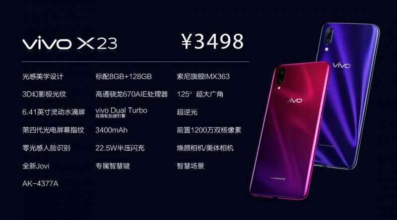 顏值科技雙突破  vivo X23系列手機正式發(fā)布