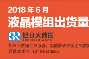 2018年6月液晶模組出貨量排行榜