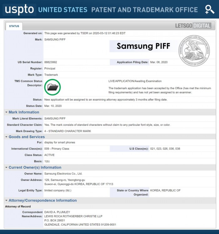 三星手機(jī)屏幕即將邁入新時(shí)代？商標(biāo)Samsung PIFF獲批