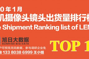 2020年1月手機(jī)攝像頭鏡頭出貨量排行榜