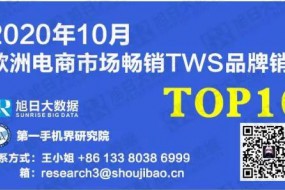 2020年10月歐洲電商市場(chǎng)TWS品牌銷量TOP10