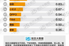 全球智能手表品牌2020年12月出貨量排行榜