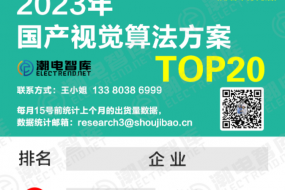 2023國(guó)產(chǎn)汽車視覺(jué)算法方案商TOP 20，“軟硬結(jié)合”更具競(jìng)爭(zhēng)力